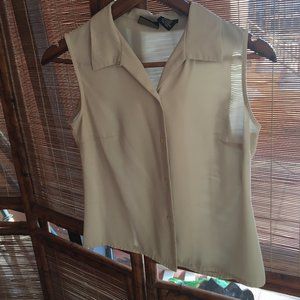 Beige Buttonup Tanktop